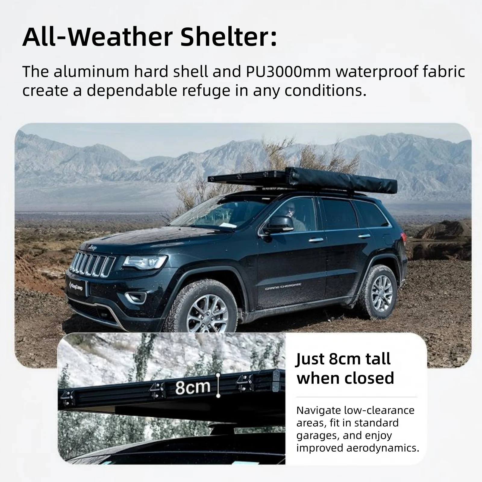 KingCamp ENDLESS 8 Aluminum Hardshell Rooftop Tent