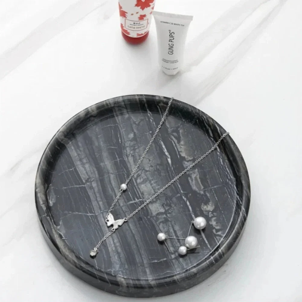Jewelry Tray Round Marble Durable & Easy-to-Clean - Image 5