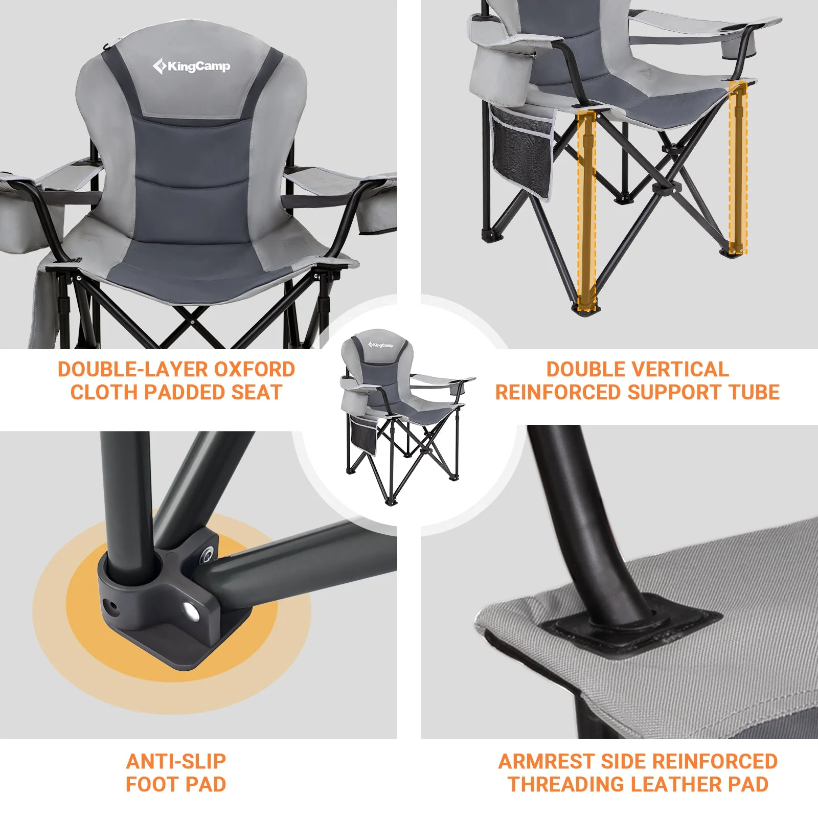 KingCamp Lumbar Support Oversized Camping Chair - Image 49