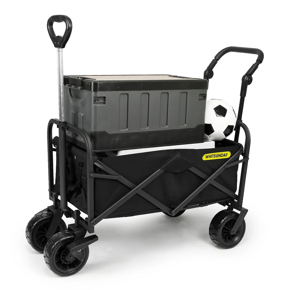 Whitsunday Folding Wagon 8" Heavy Duty Whlees with Push Bar (Standard Size PLUS)
