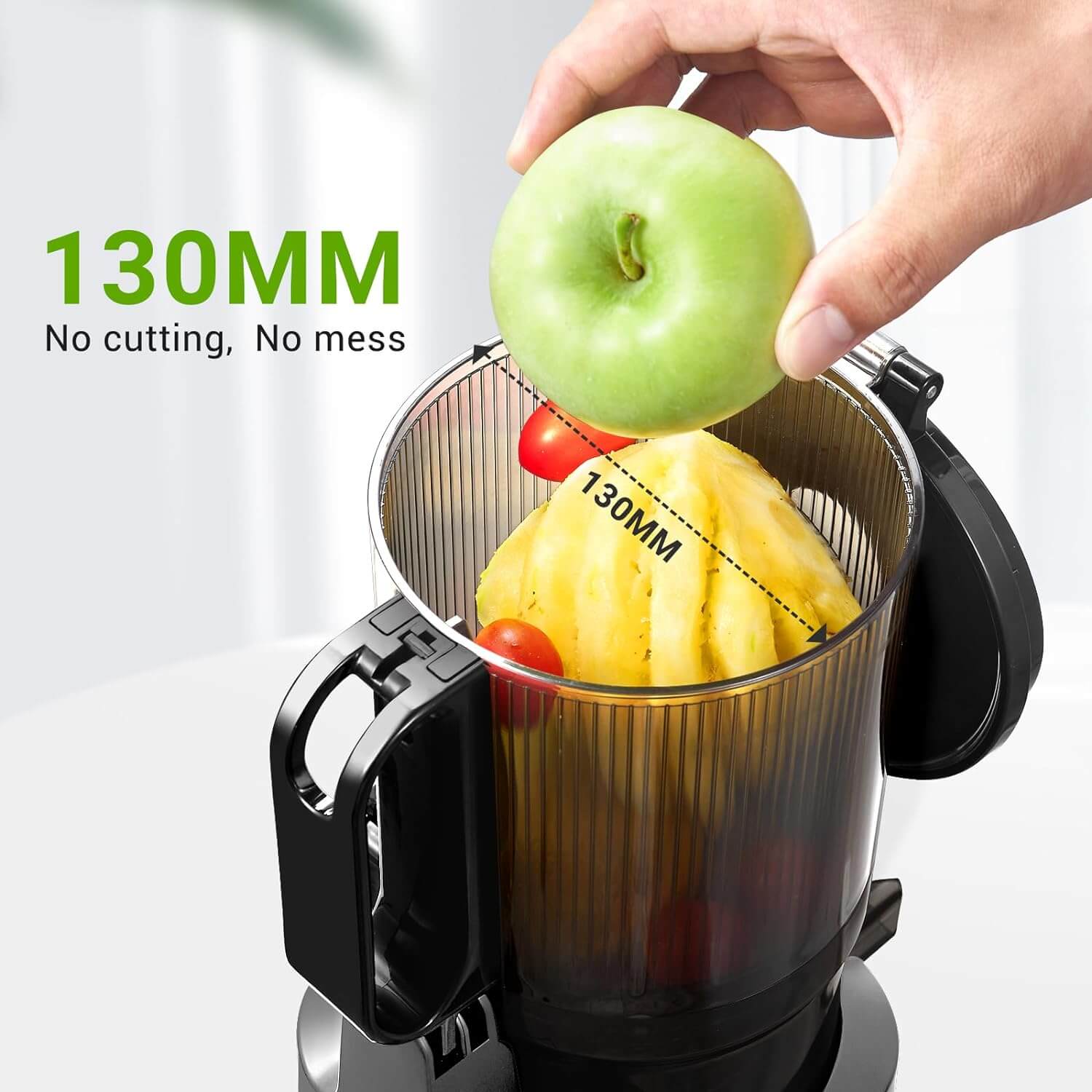 AMZCHEF Masticating Juicer 5.8-Inch Self-Feeding Fit Whole Fruits & Vegetables 2