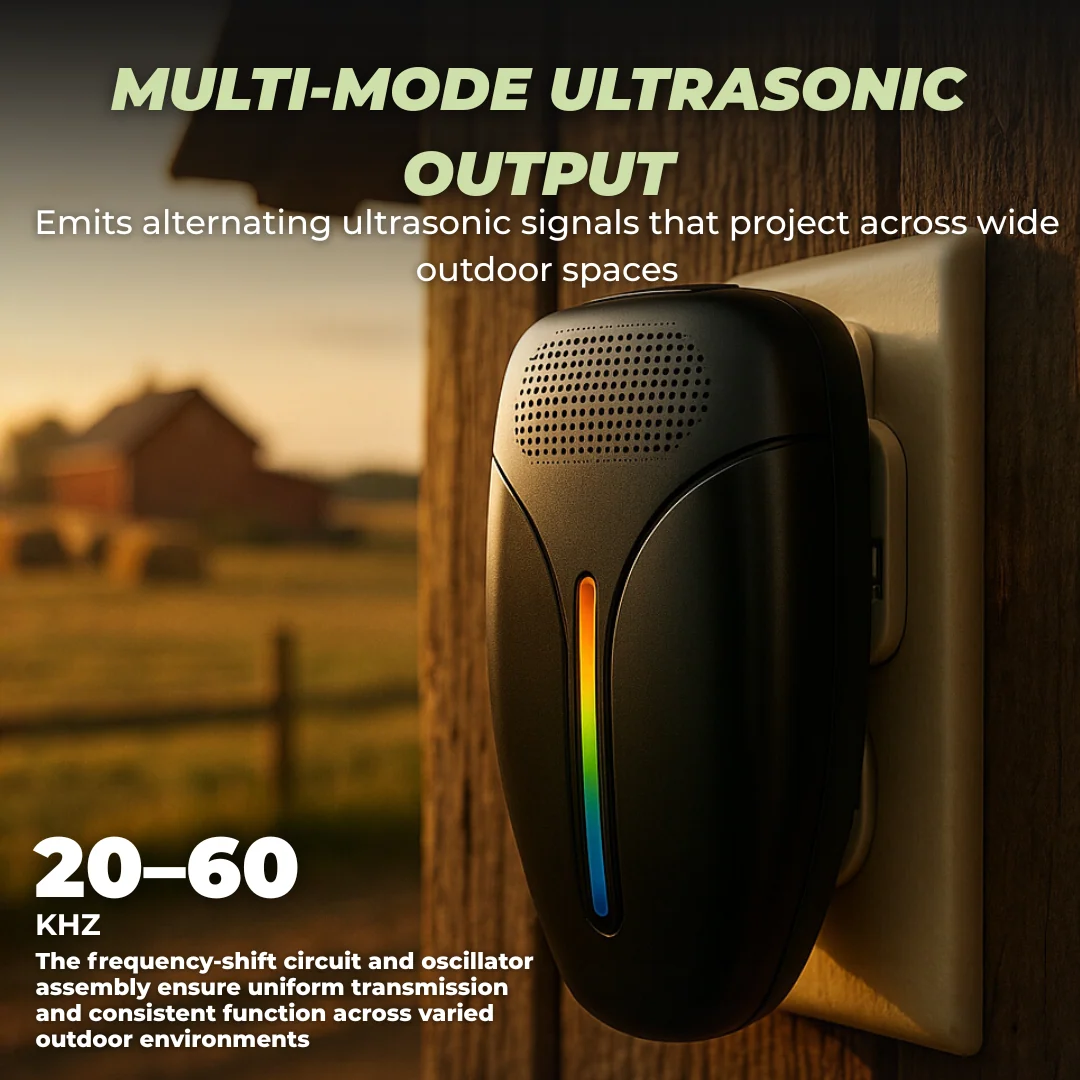 Plug-In Ultrasonic Pest Repellent 6 Pack with 20kHz–60kHz Outdoor Range