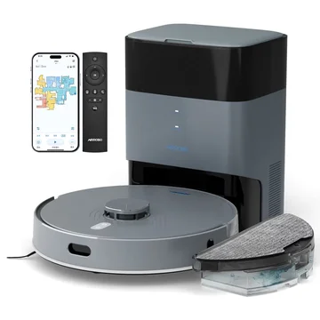AIRROBO L50+ Robot Vacuum & Mops – Self Empty, Ultrasonic Carpet Detection, 75 Days Hands-Free, 240min Runtime, Smart App Control