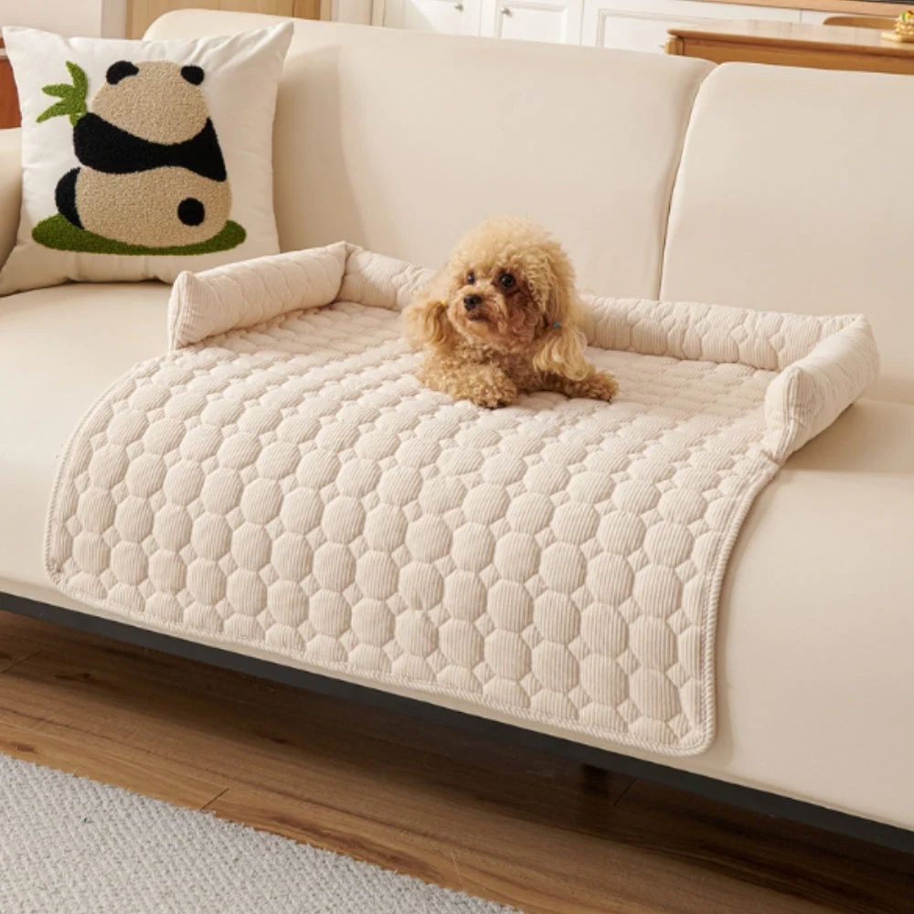Pet Bed Quilted Microfiber Non-Slip Machine Washable - Image 2