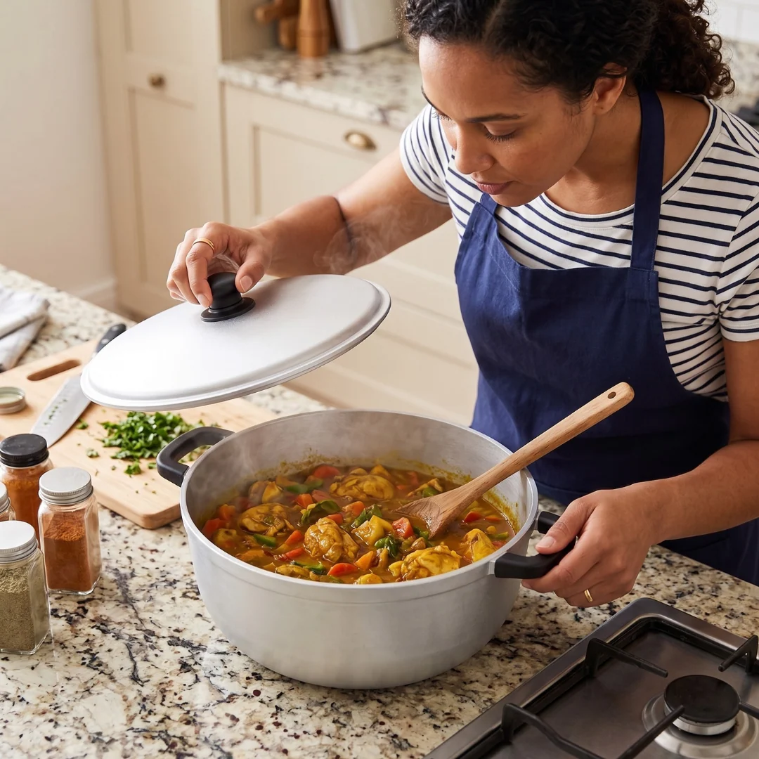 Aluminum Cooking Pot with Lid for Rice, Soups, and Stews - Image 8