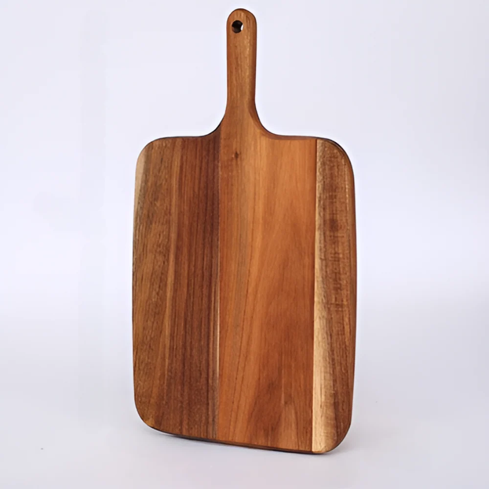 Serving Platter Solid Wood Ergonomic Handle 14 x 10