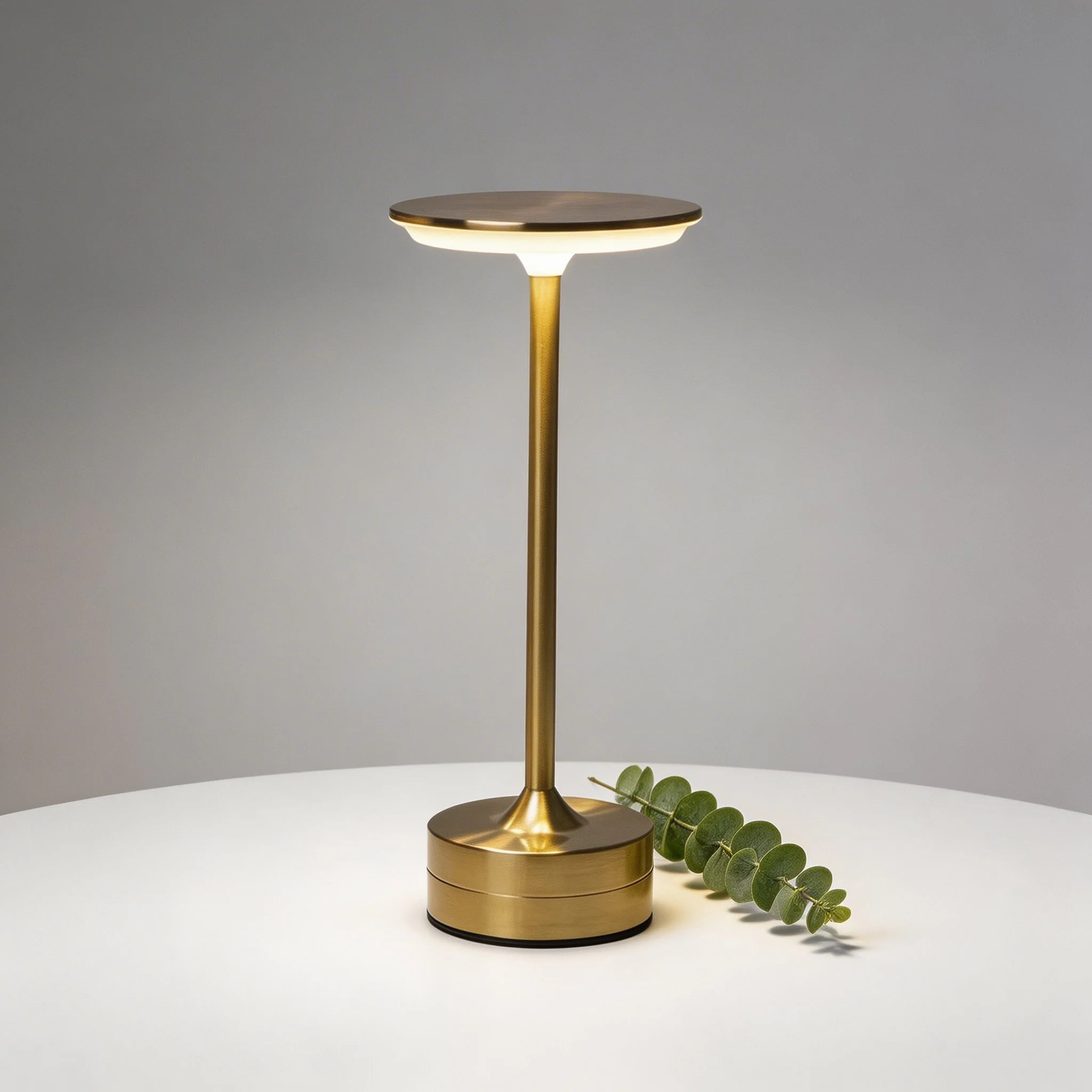 Cordless LED Table Lamp in Modern Metal Design