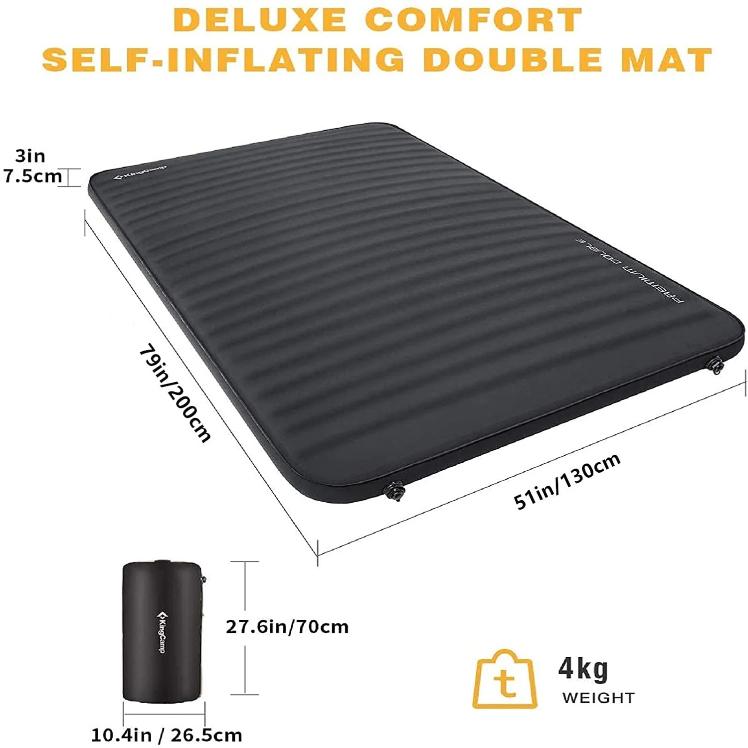 KingCamp PREMIUM Self Inflating Foam Sleeping Pad Double/Single - Image 48