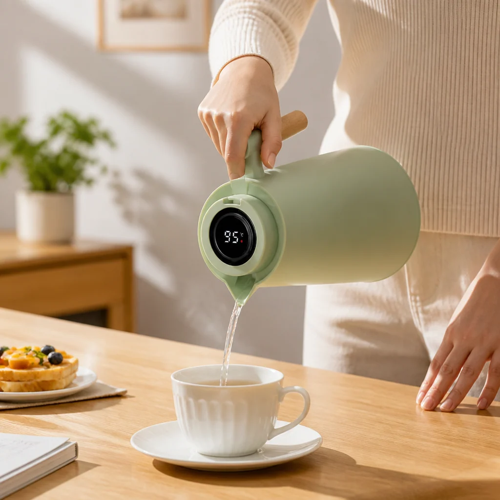 Thermos Flask LED Temperature Display Double-Wall Stainless Steel 1L - Image 3