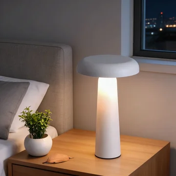 Rechargeable Table Lamp in Mushroom Design