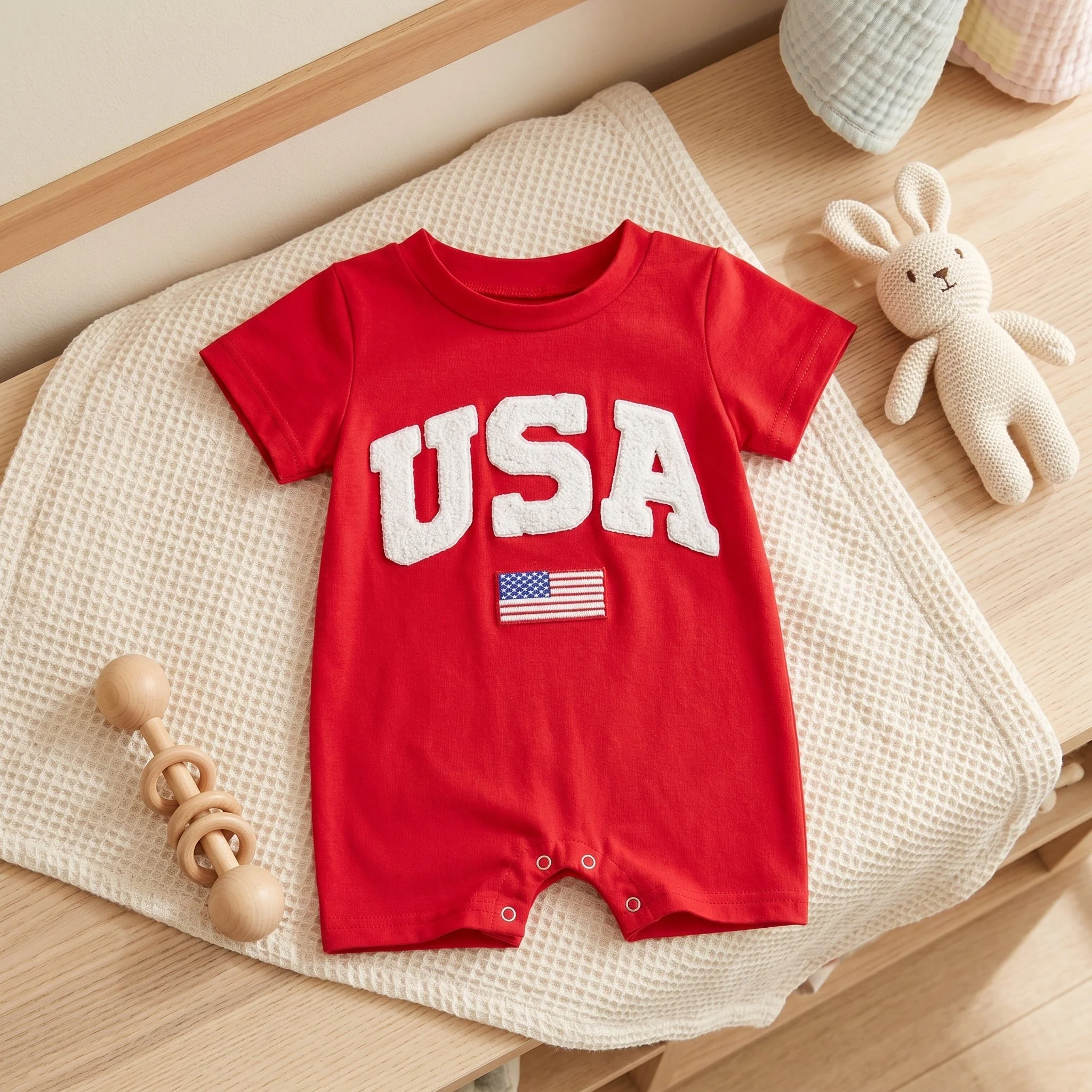 Infant Romper with Patriotic Design - Image 4