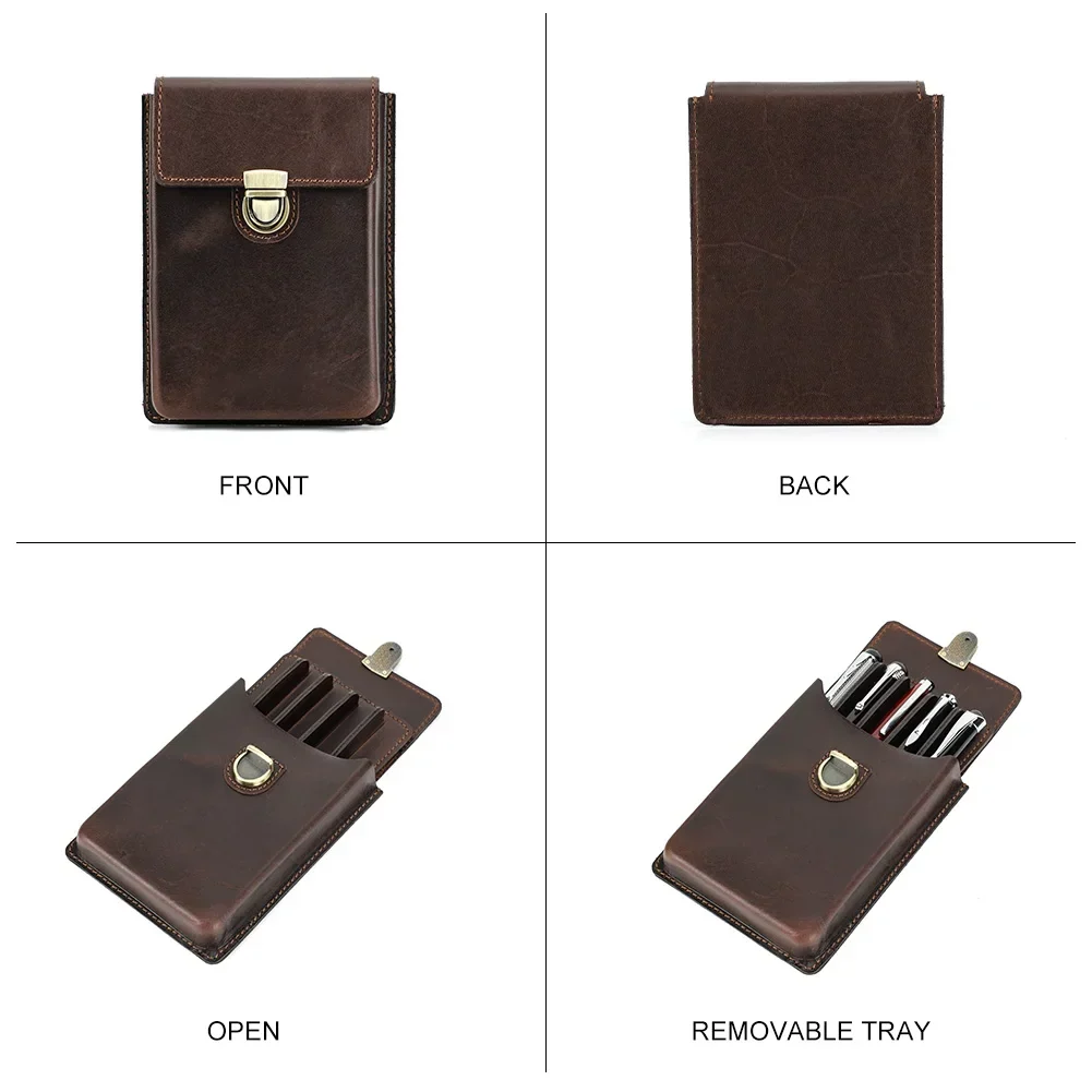 Leather Pen Holder – Handcrafted Cowhide Design - Image 5