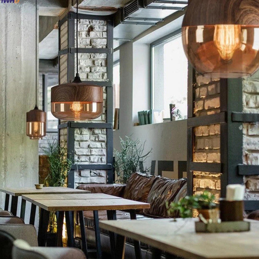 Versatile Wooden Pendant Light – Adjustable Glass Fixture for Home - Image 8