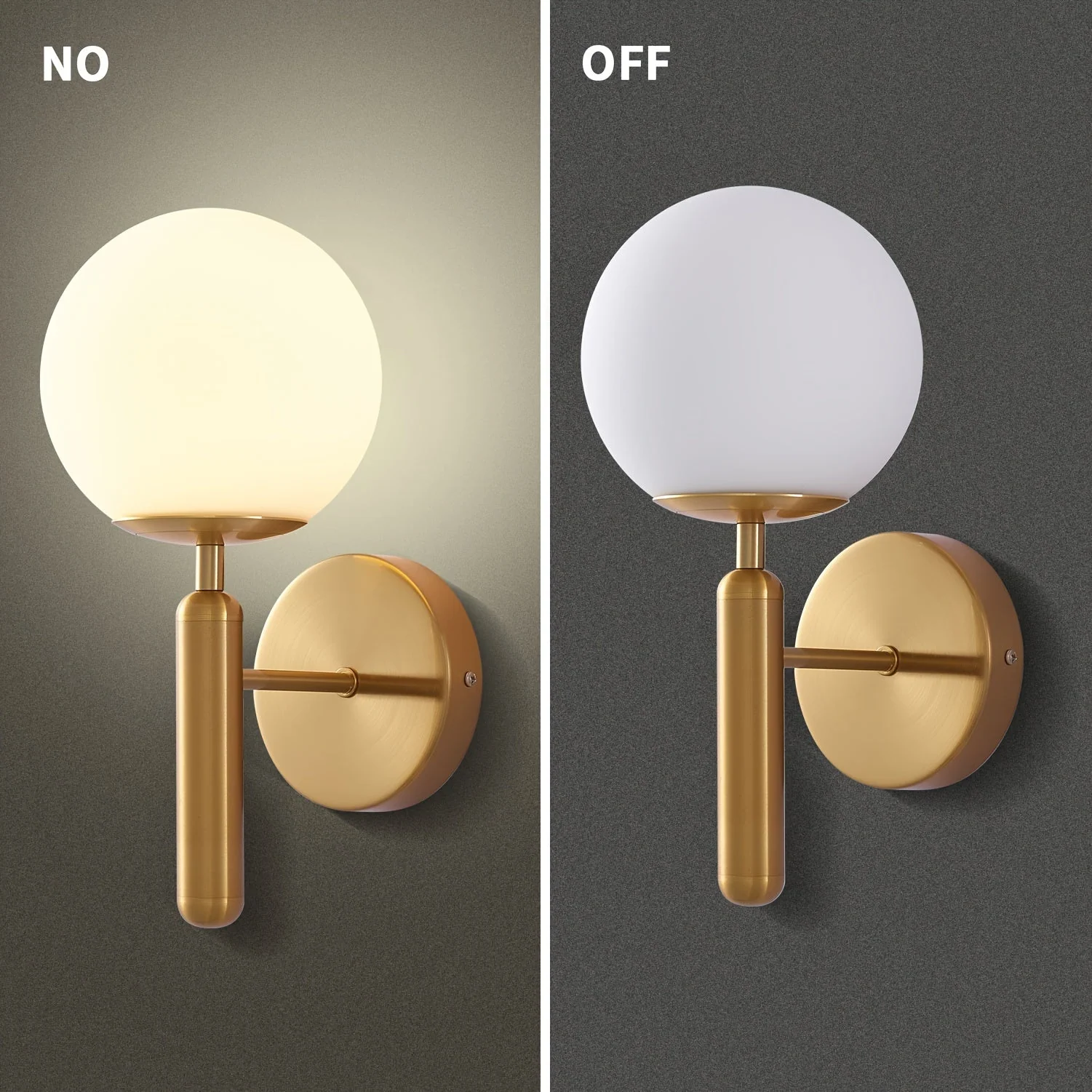Sleek Wall Sconce with Glass Shade and Modern Finish - Image 5