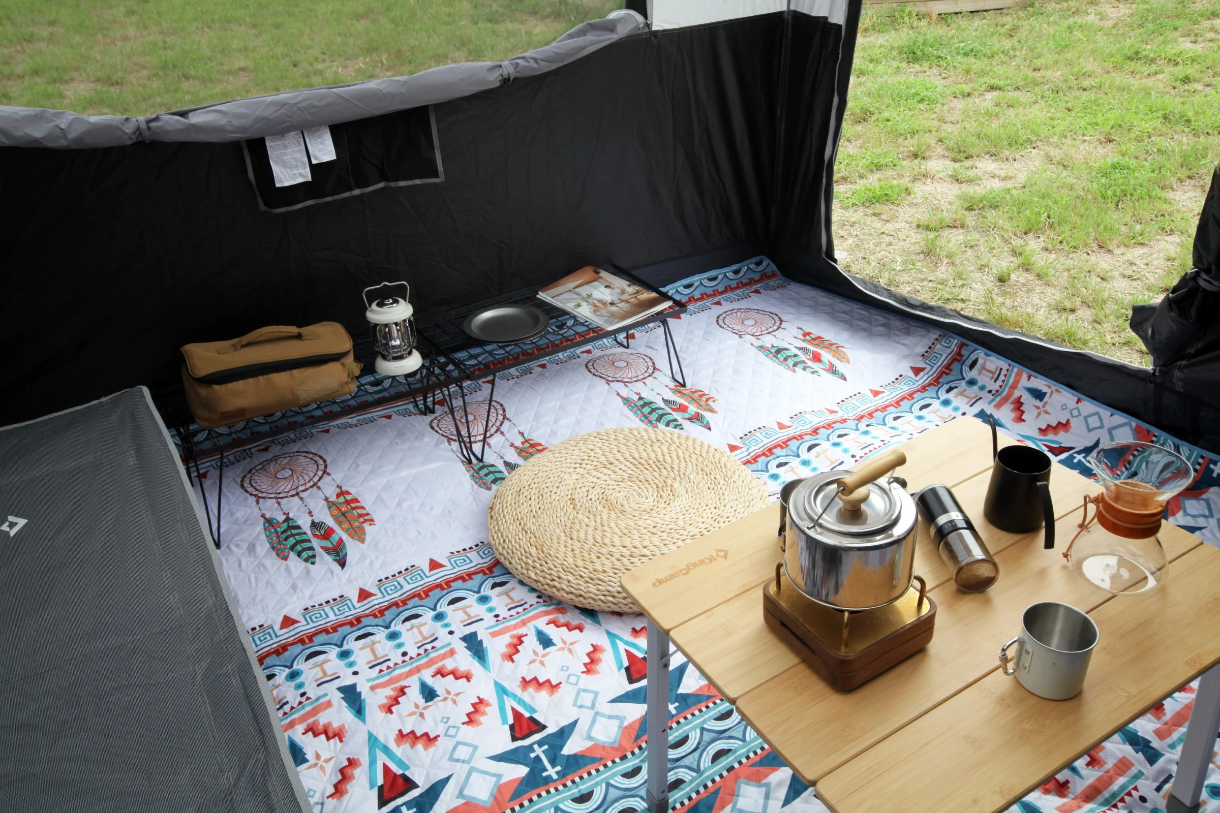 KingCamp ISIAY MAX 2.8 Extra-Large Waterproof Camping Tent Mat - Bohemian Pattern