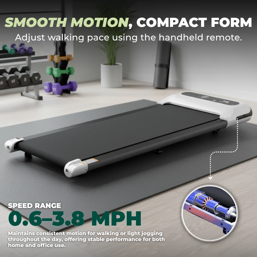 Under Desk Walking Treadmill with LED Display and Remote Control