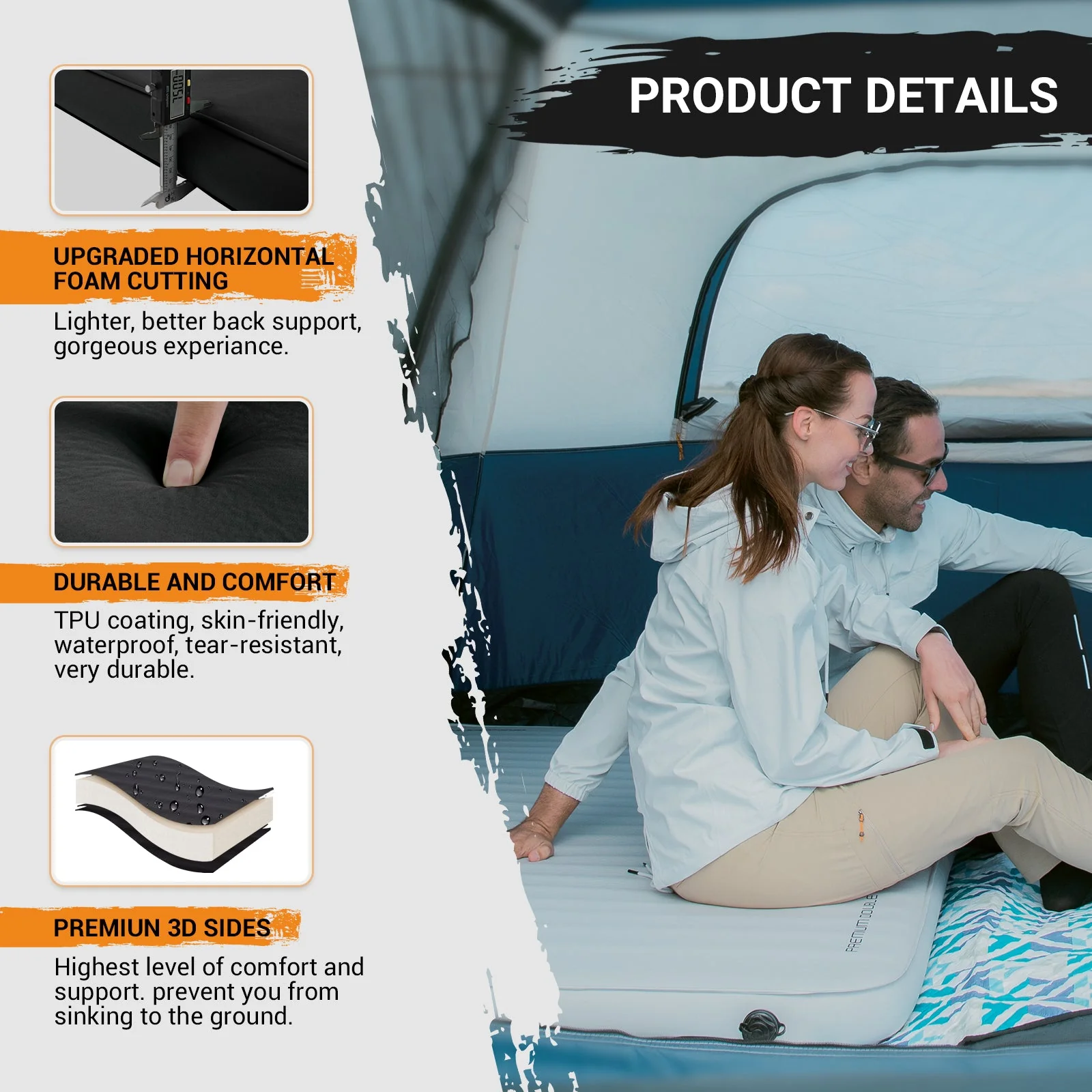 KingCamp PREMIUM Self Inflating Foam Sleeping Pad Double/Single - Image 12