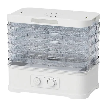 Temperature-Controlled 250W Food Dehydrator with Five Trays and Timer