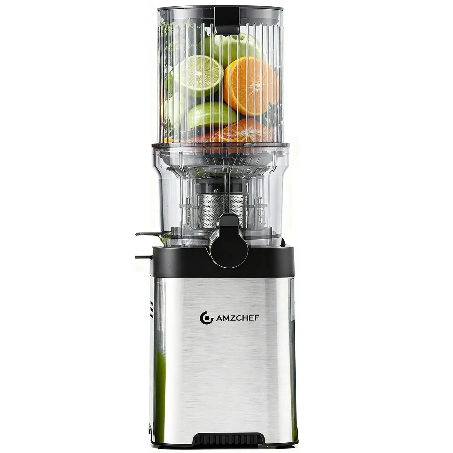 AMZCHEF Cold Press Juicer with 4.6" Wide Fruit Chute for Whole Fruits and Vegetables 2