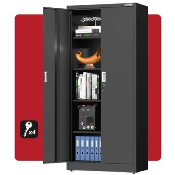 WORKPRO Storage Cabinet, Metal Garage Cabinets with Doors and Shelves