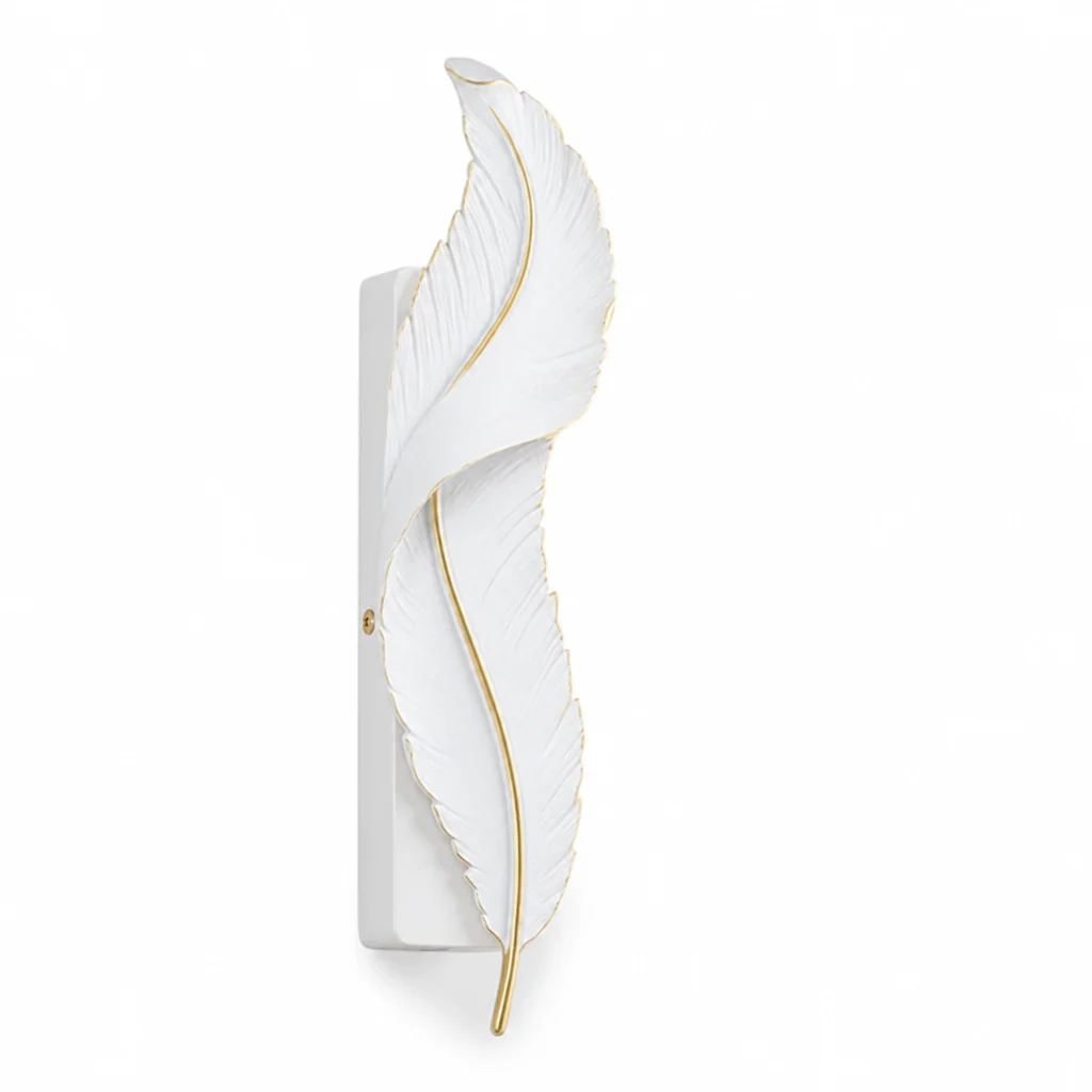 Nordic Feather Design Wall Light (Built-In Dimmer)