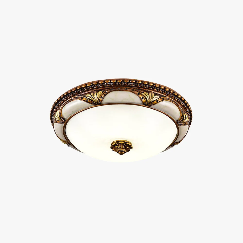 Mid-century modern round LED ceiling light