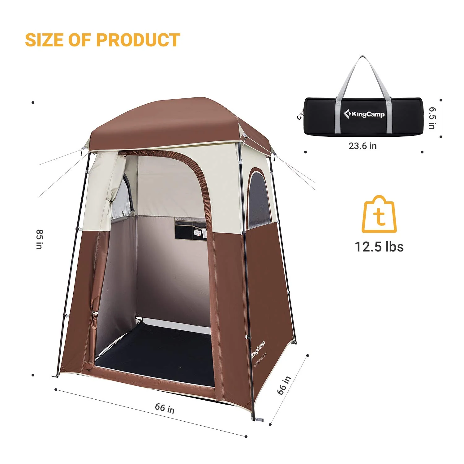 KingCamp Outdoor Privacy Shower Tent