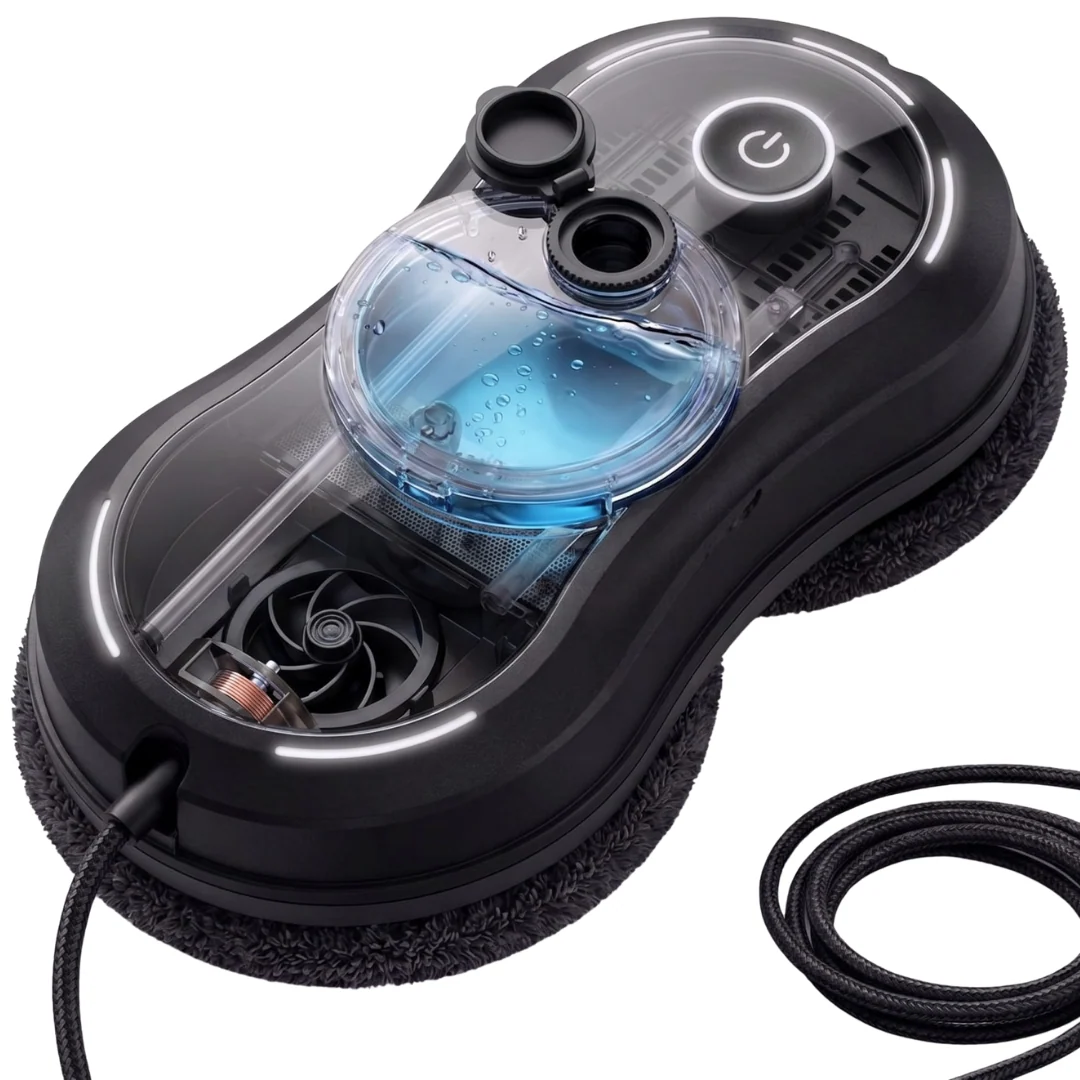 Window Cleaning Robot with 5600Pa Suction, Spray Function & Remote Control - Image 2