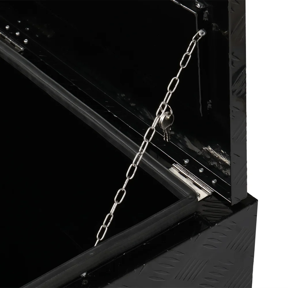 IVV Aluminum Truck Trailer Tool Box Pickup Underbody Truck Bed Storage Toolbox RV Trailer Organizer with T-Handle Latch Dual Lock Keys - Black, 42"L x 18"W x 17"H - Image 9