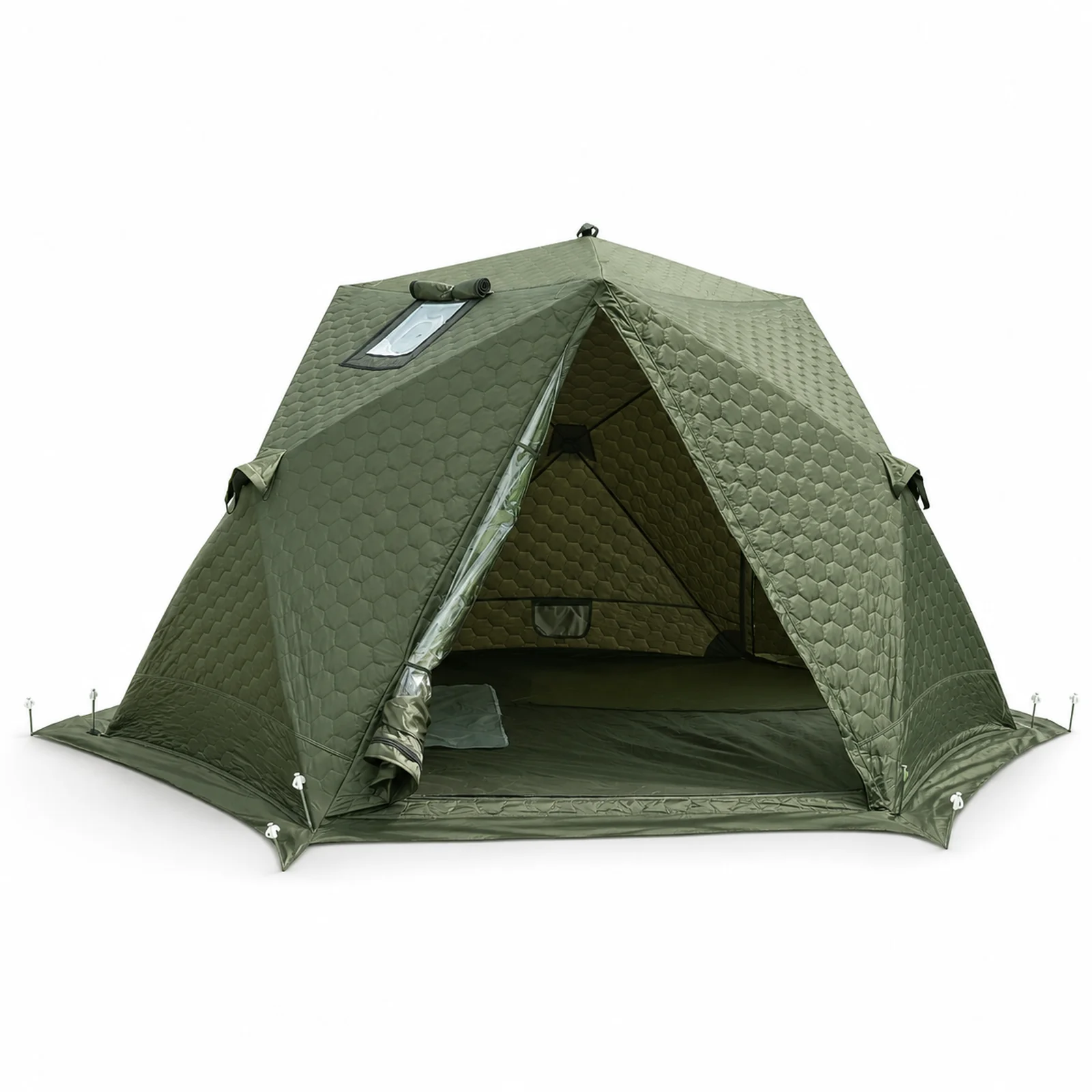 KingCamp Snowhouse X2 Insulated Instant Tent & Camping Wood Stove Bundle