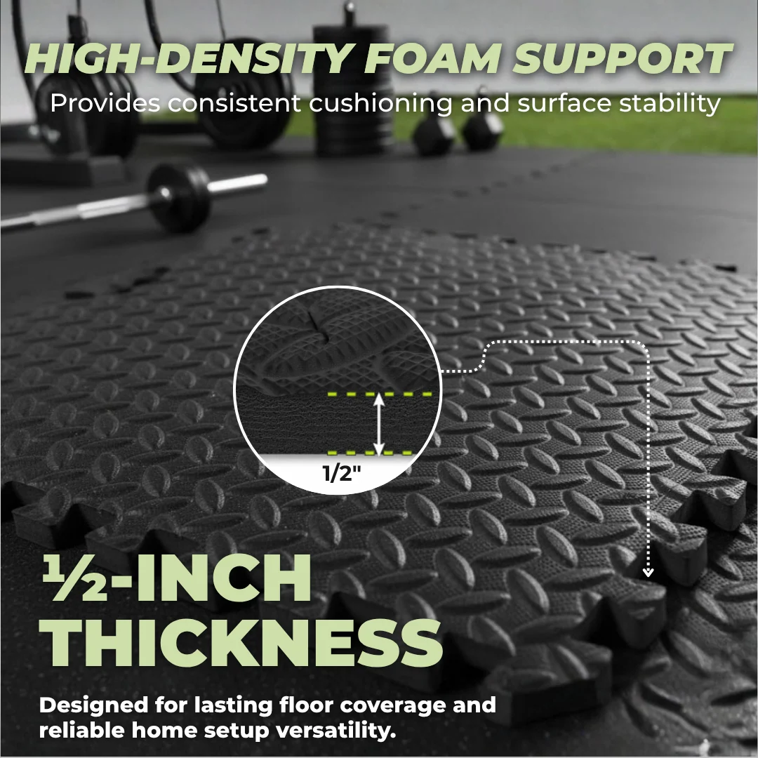 Interlocking EVA Foam Floor Mat Set with Non-Slip Texture