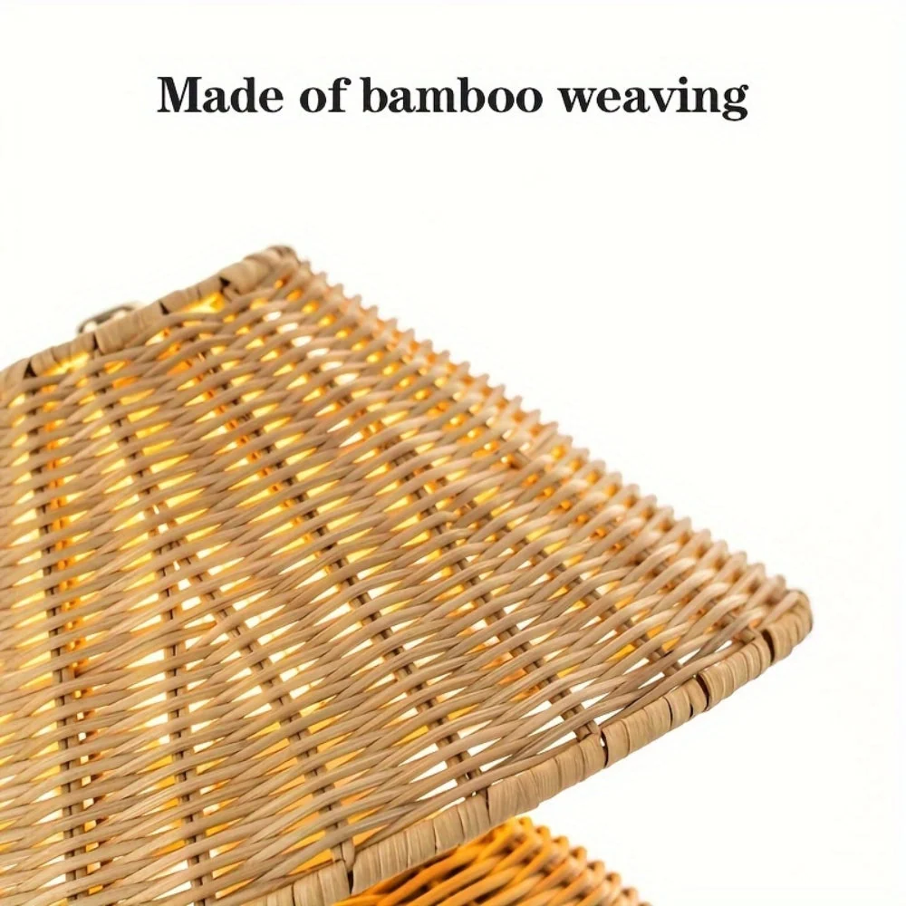 Table Lamp Rattan Shade Bamboo Base - Image 6