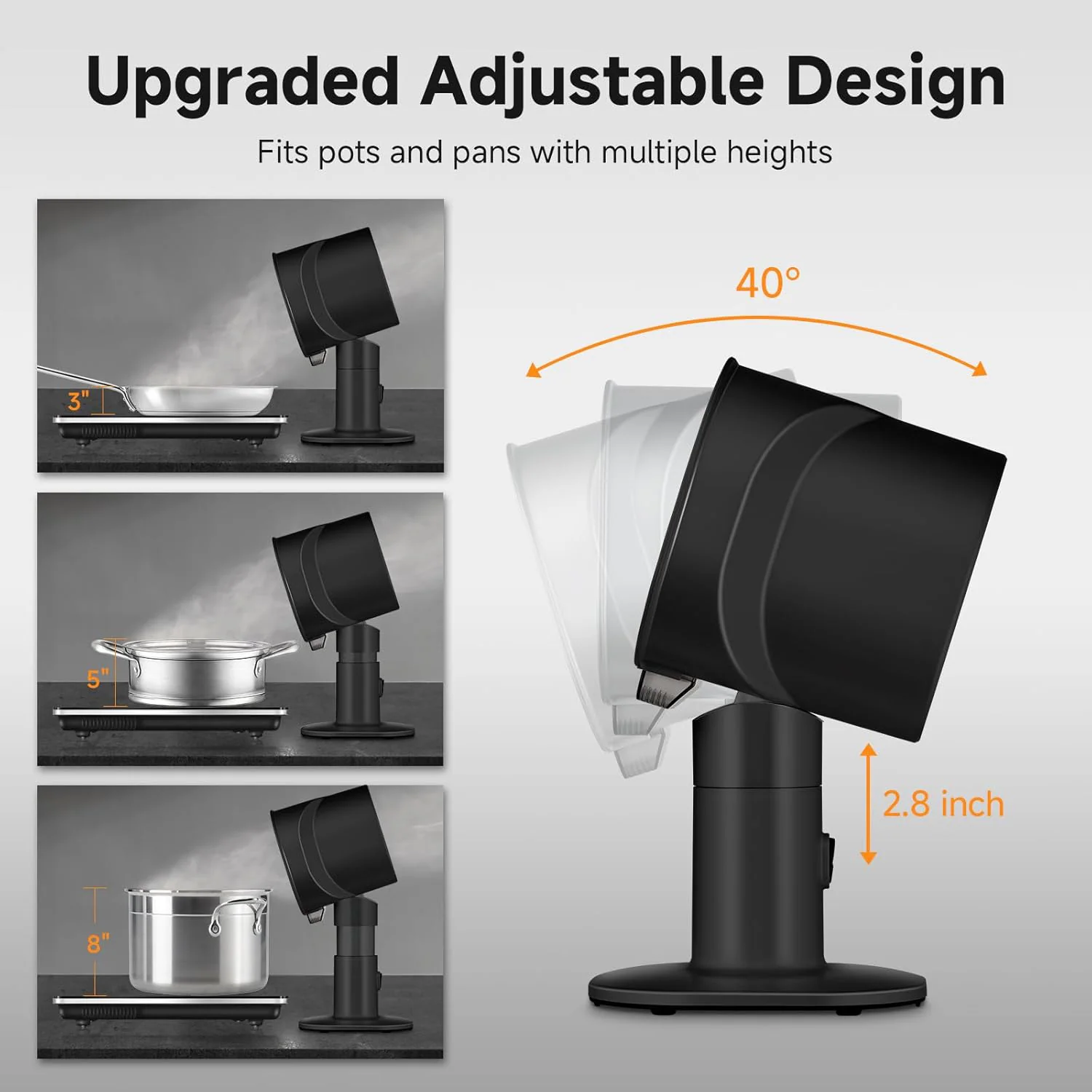 AMZCHEF Portable Range Hood | 120CFM Desktop Exhaust Fan for RV, BBQ & Hot Pot 2