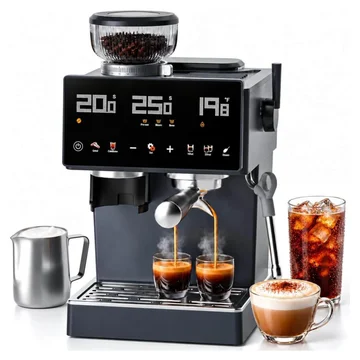AMZCHEF Espresso Machine with Grinder 1500W