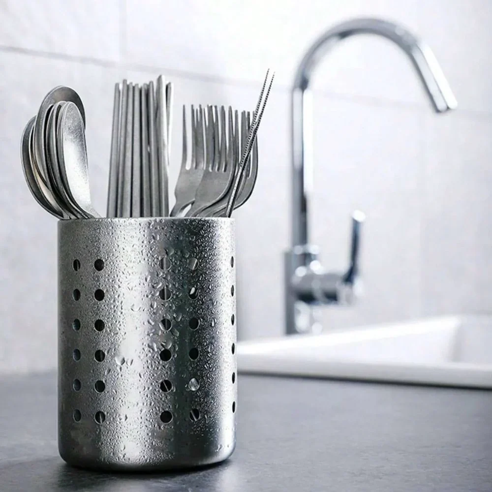 Cutlery Organizer Stainless Steel Drain Tray