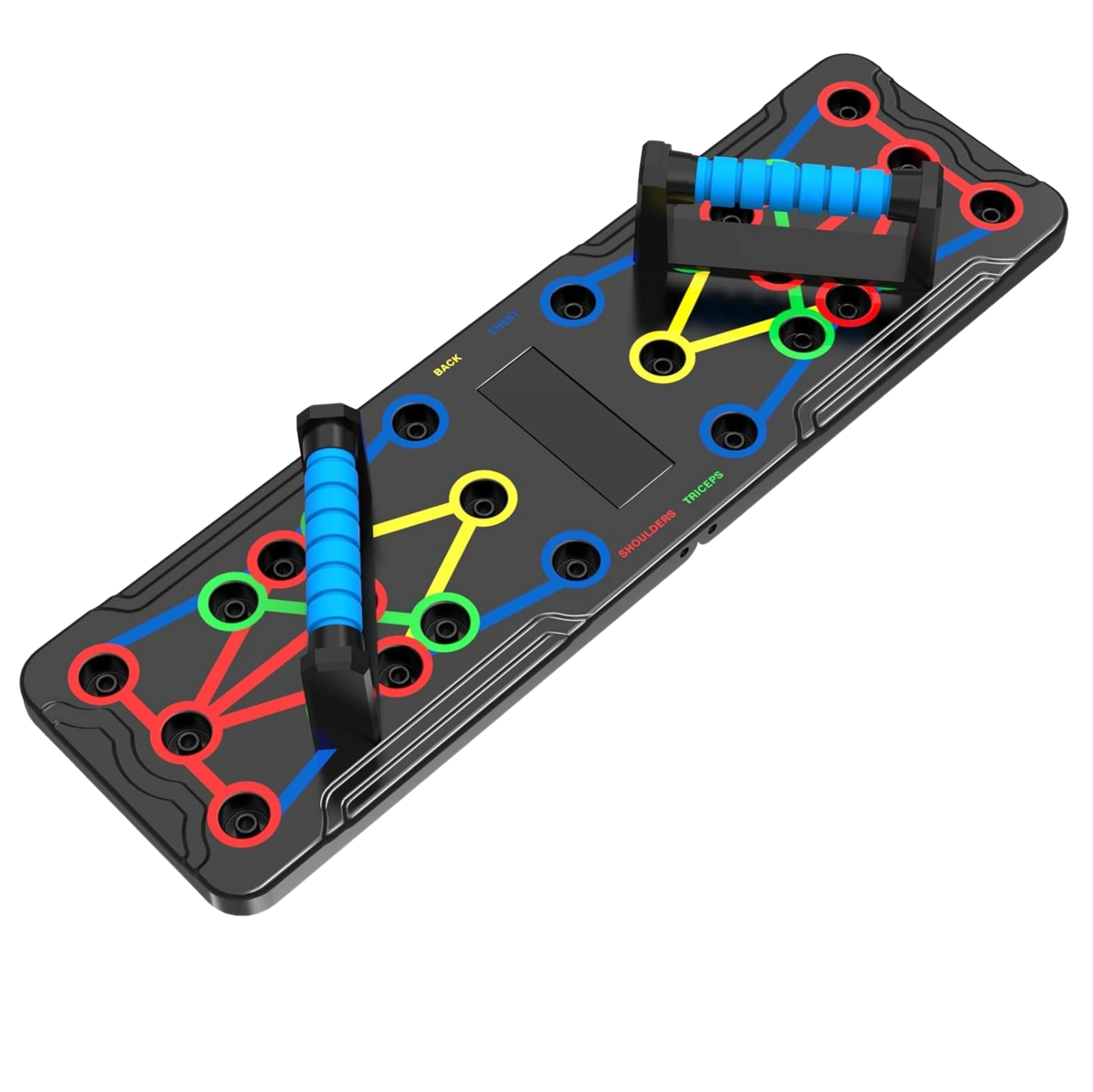 Multi-Angle Home Workout System with Color-Coded Push-Up Board