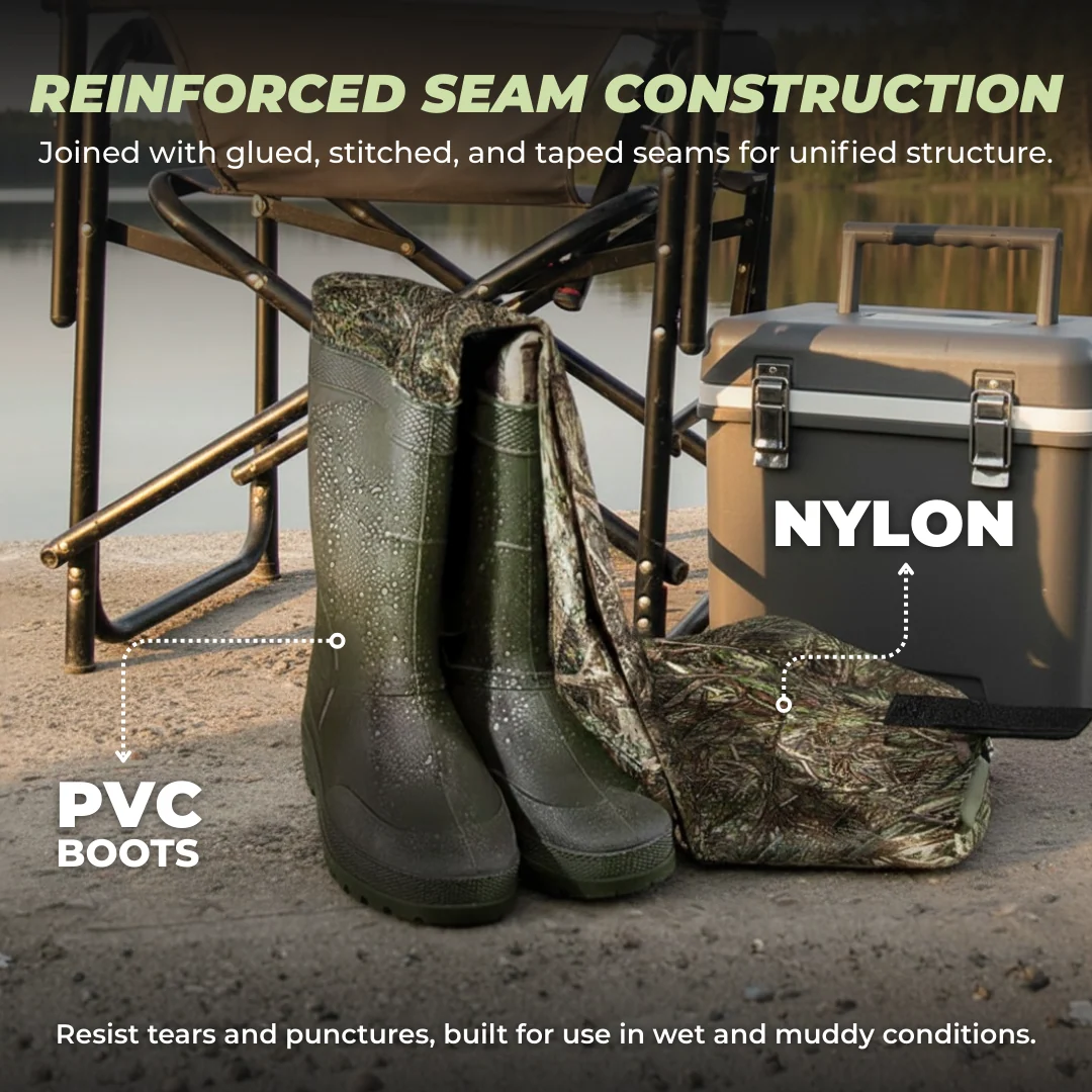 Hip Waders with PVC Boots and Adjustable Straps for Wet Environments