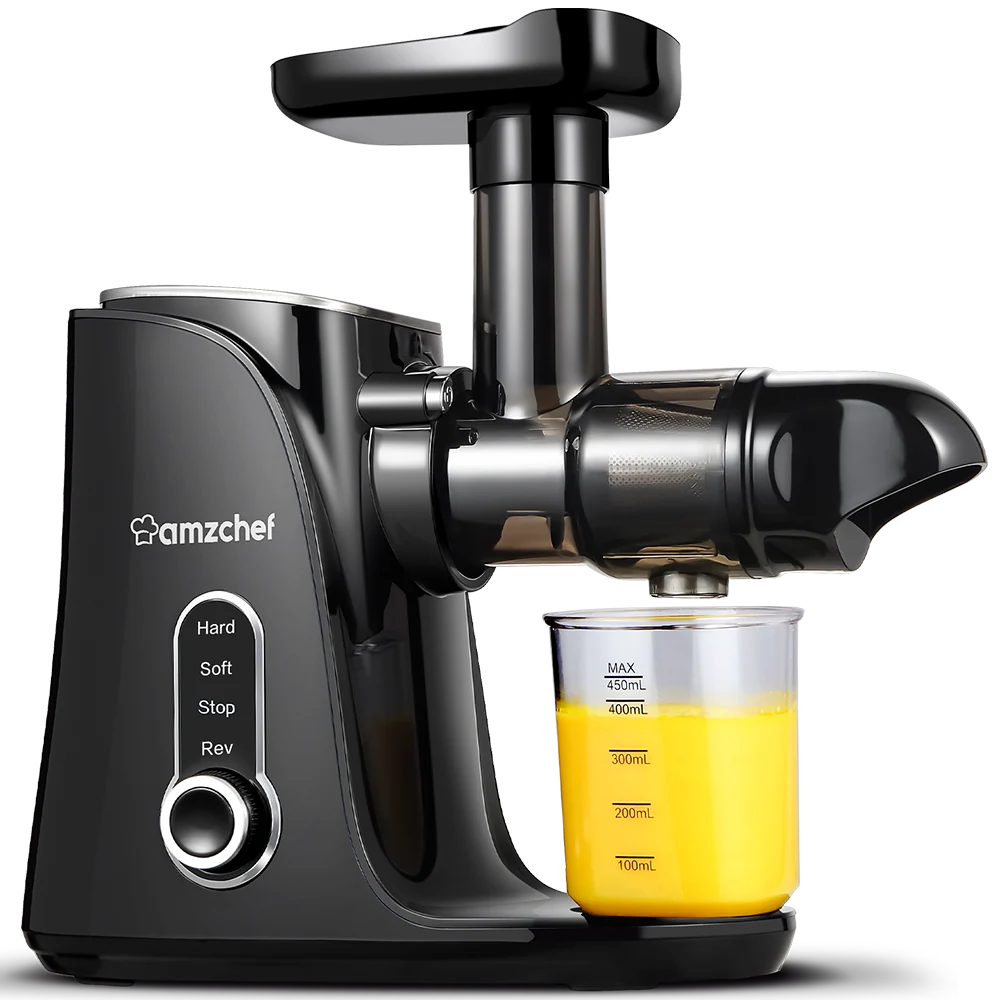 AMZCHEF Slow Juicer with Two Speed Modes GM3001 Black 1
