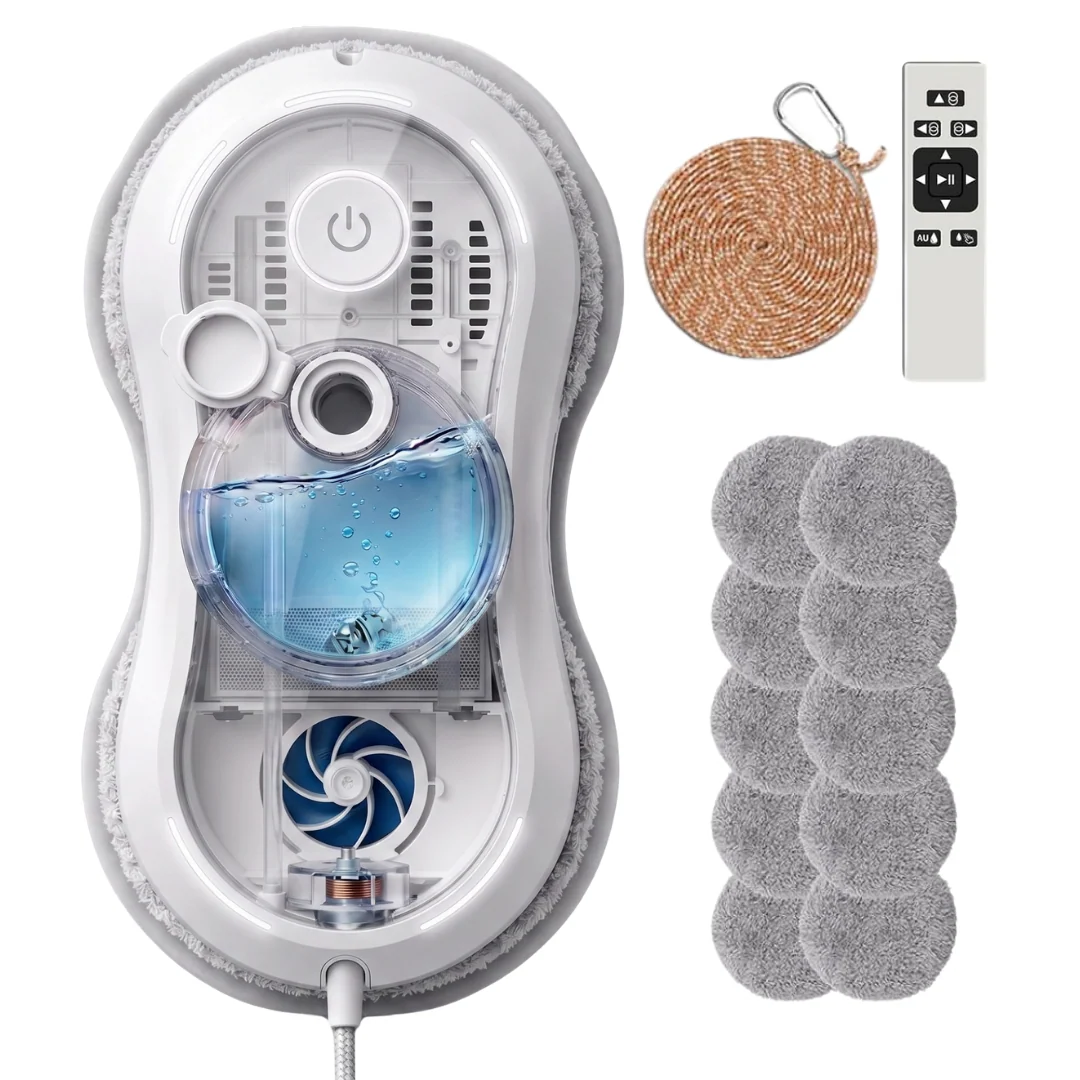Window Cleaning Robot with 5600Pa Suction, Spray Function & Remote Control - Image 3