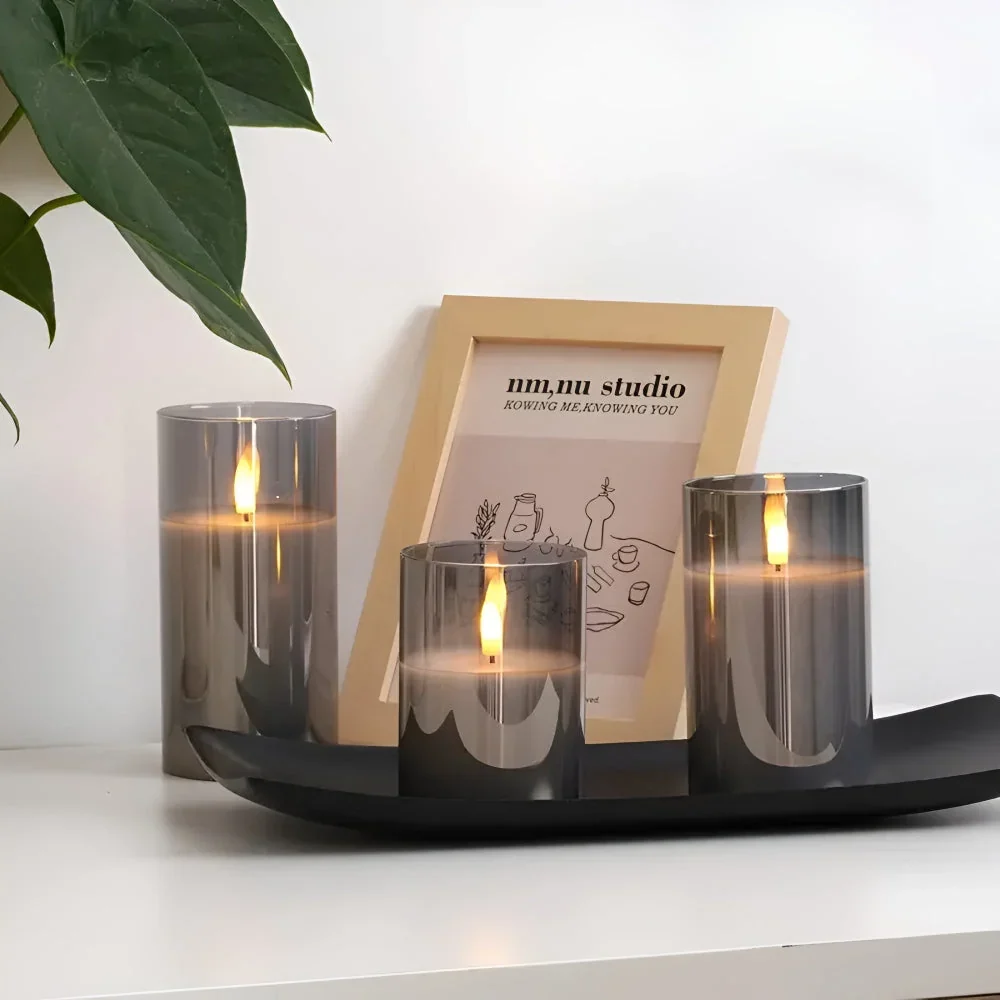Flameless Candle 3D LED Flame Remote & Timer - Image 4
