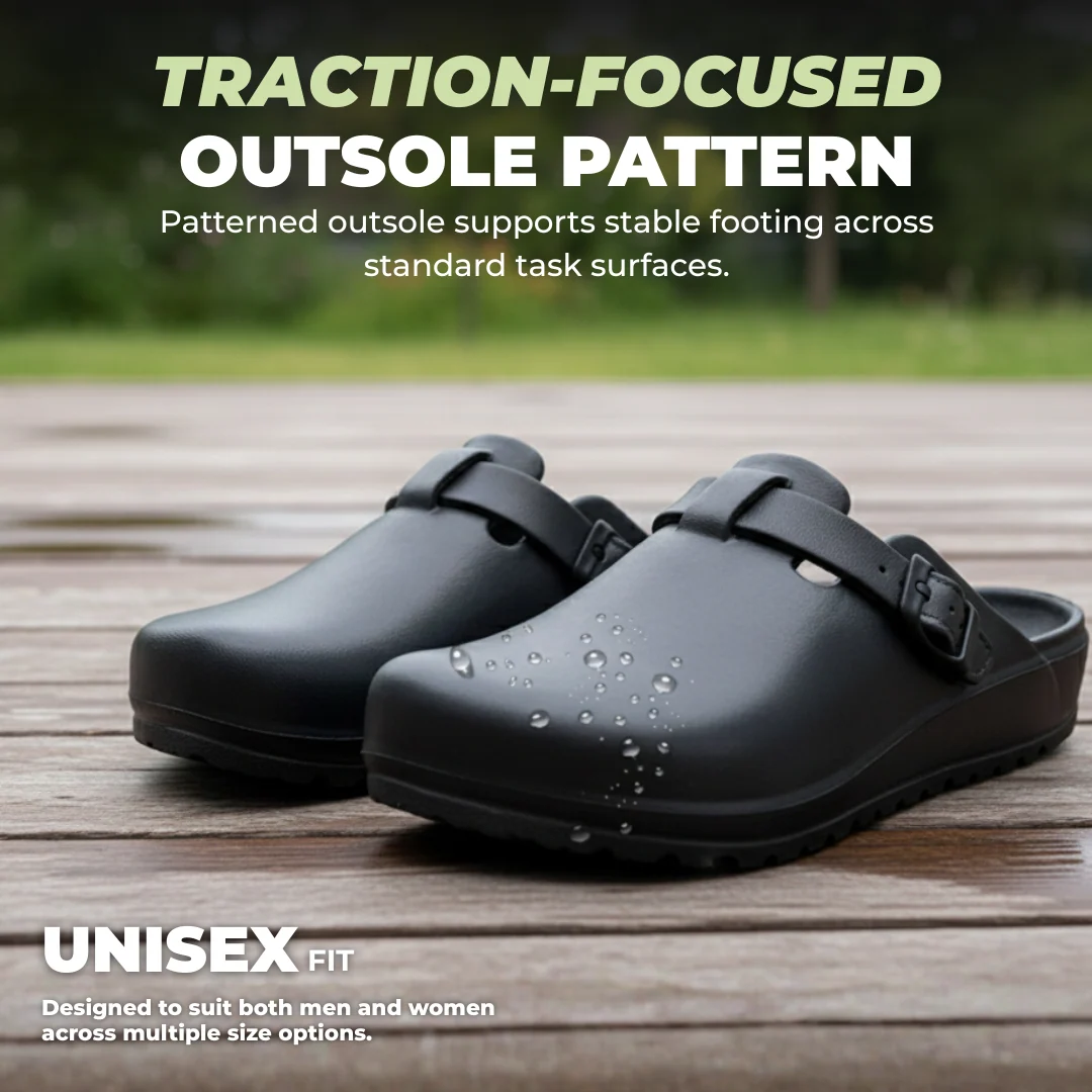 Unisex EVA Slip-On Clogs with Textured Outsole and Adjustable Buckle