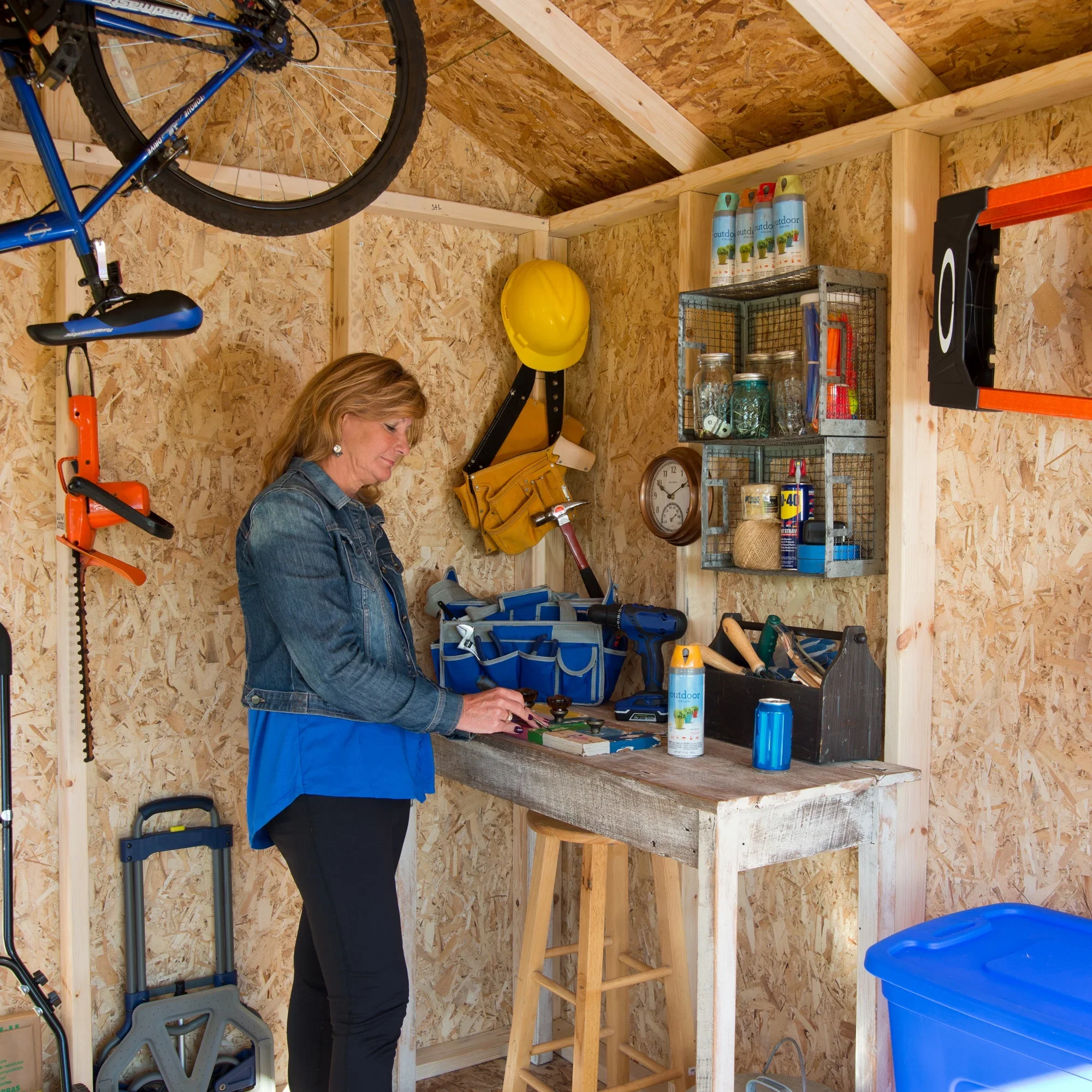 Handy Home Products Beachwood 10 ft. x 12 ft. Wood Storage Shed (with Floor) - Image 4