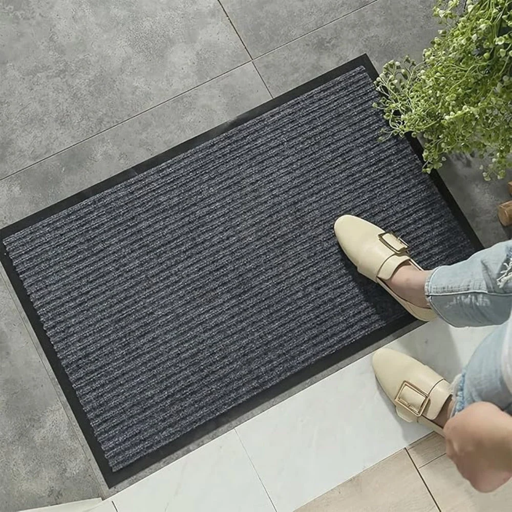 Door Mat Striped Braided Polyester Non-Slip Backing - Image 7
