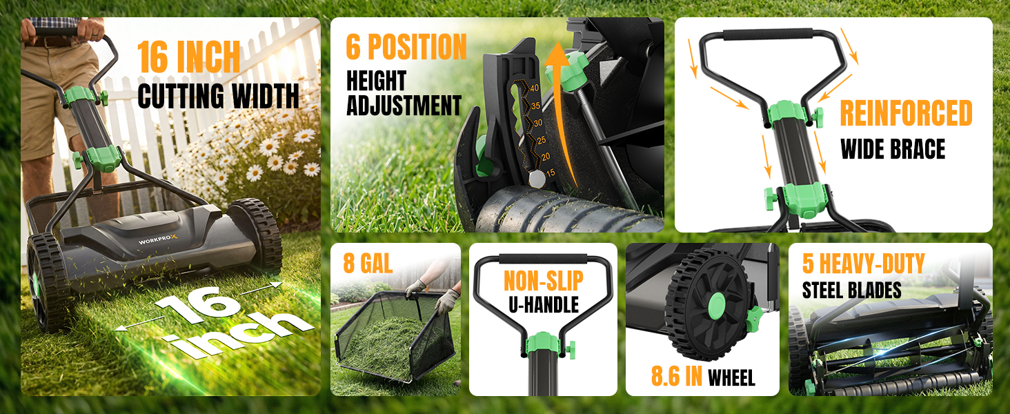 push reel lawn mower